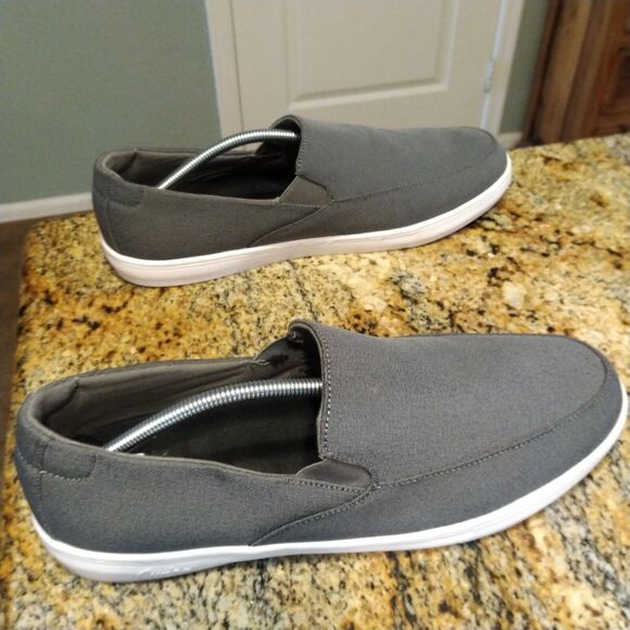 Cuater Travis Mathew Phenom Gray Canvas Casual Slip On Shoes 4MT113 Mens Size 13 main image 6